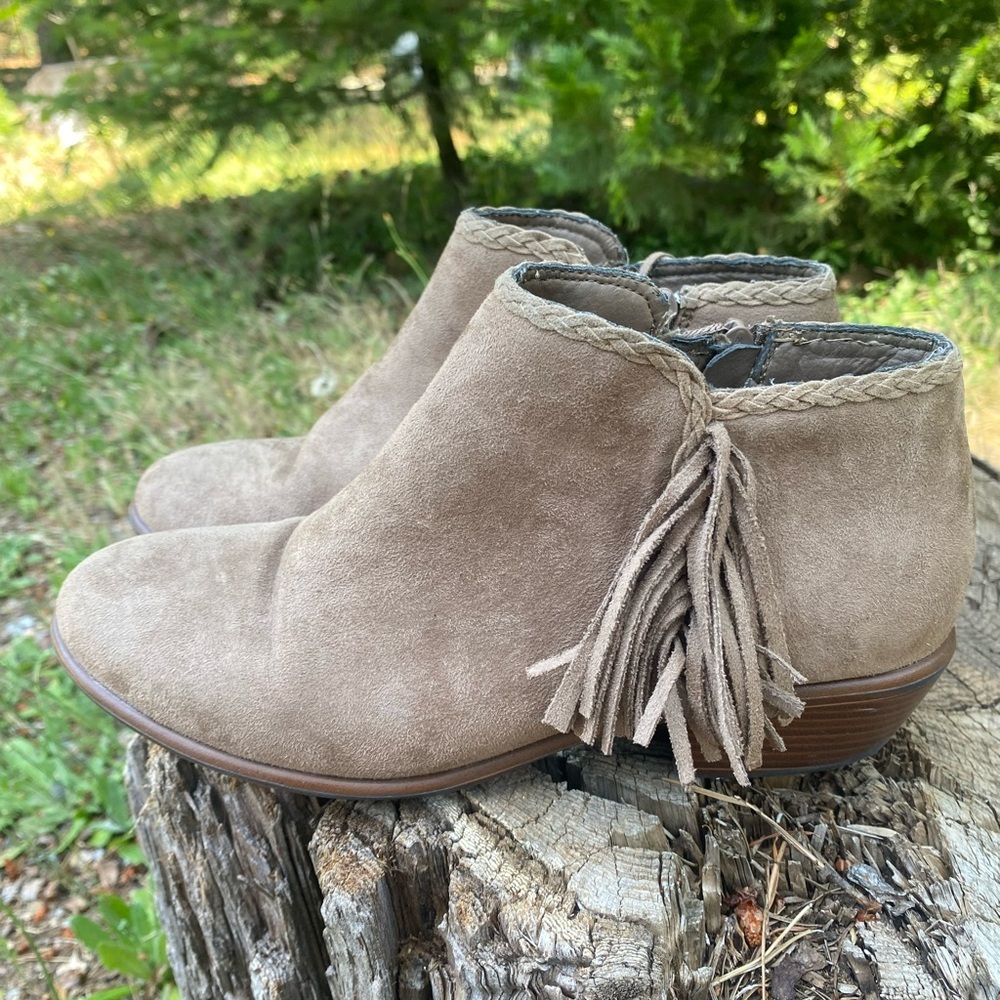 Charlotte Russe Taupe Ankle Booties with Tassel